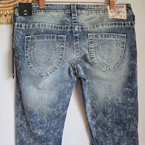 True Religion, New, Joey Big T Vintage Low-Rise Flare Stonewash Jeans Size 29 - Picture 8 of 11